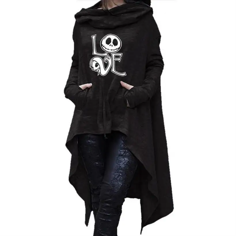 Frauen Lange Unregelmäßigen Buchstaben Druck Sweatshirt Femmes Tops Hoodies Sweatshirts Dicken Lustige Frauen Lose Kreative Komfortable