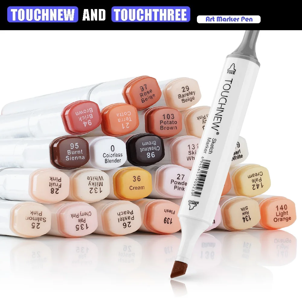 

TOUCHNEW Copic Marks 30/40/60/80 Colors Set Tone Marker Pens Markers Skin For Figure Painting