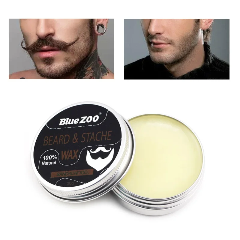 30g Natural Beard Oil Balm Moustache Wax For Hair Beard Growth Styling