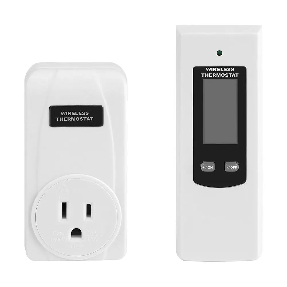 

Wireless Thermostat Socket Heating and Cooling Room Temperature Controller Socket with Remote Control US Plug