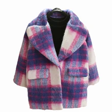 Популярное пальто средней длины для девочек; коллекция года; сезон осень-зима; детская утепленная шерстяная куртка в Корейском стиле; верхняя одежда; милое детское пальто; X230