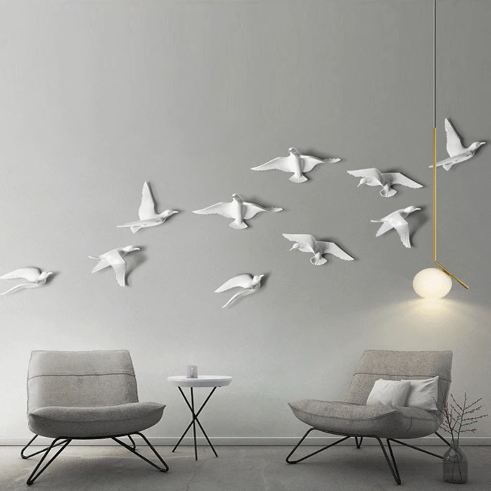 Wall Hanging Resin Bird Wall 3D Stereo Sticker Livingroom Tv Background Wall Mural Decoration Crafts Wall Ornaments Wall Hanging Resin Bird Wall 3D Stereo Sticker Livingroom Tv Background Wall Mural Decoration Crafts Wall Ornaments