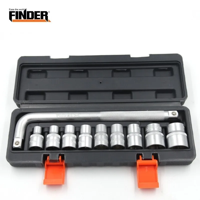 FINDER 1/2 Высокое качество 10 шт гнездо гаечный ключ для автомобиля головка гаечного ключа комплект автомобильной коробка инструментов для