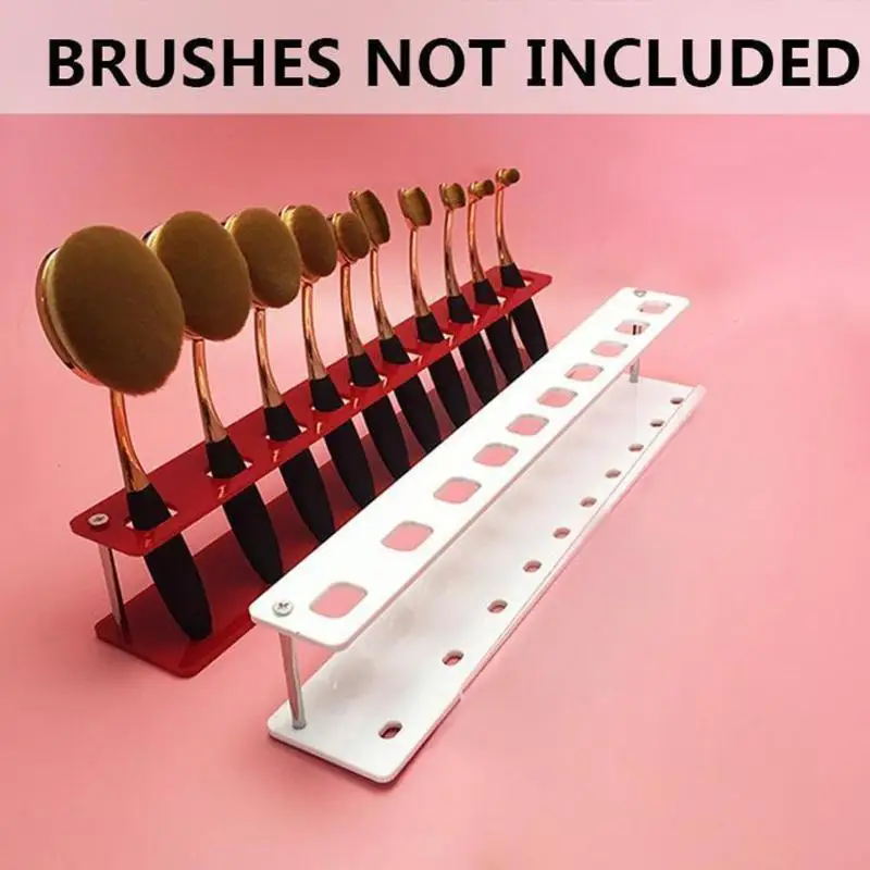 

Makeup Brush Holder 10 Grids Toothbrush Makeup Brushes Holder Brush Showing Rack Makeup Brushes Drying Stand Storage Organizer