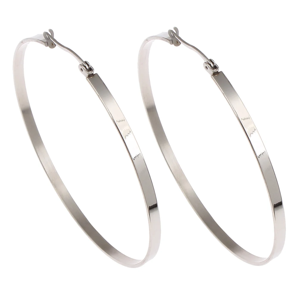 

2019 Fashion Trendy Pendientes Beautiful Jewelry Stainless Steel Loop Earrings For Women Wholesale Round Circle Hoop Earrings
