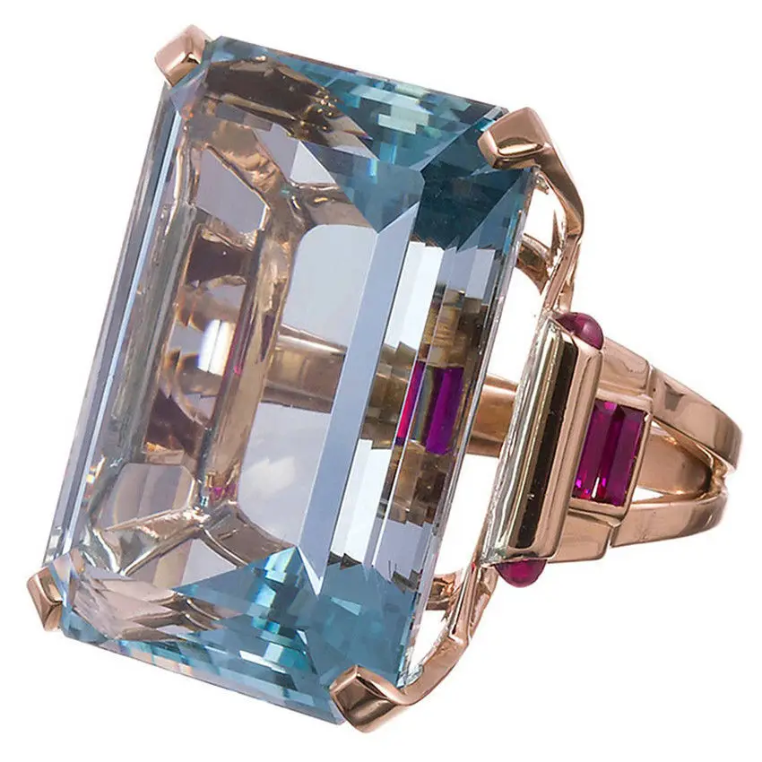 Морской синий камень топа бриллиантовые кольца Anillos золотые ювелирные изделия Bague для женщин Bizuteria чистый аметист сапфир кольцо с самоцветом и бриллиантами