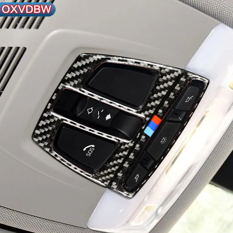 

Carbon Fiber Car Interior Dome Reading Light Decoration Frame Cover Trim accessories For bmw f20 f30 f34 f32 x1 x5 f15 x6 f16