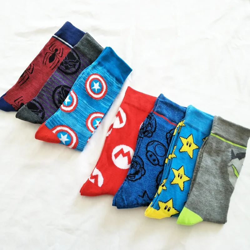 

V-Hanver Hot Movie Socks For Adult Men Women The Avengers Cotton Socks Hip Hop Happy Socks