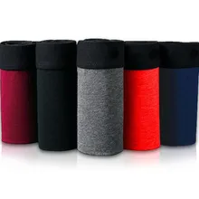 Хлопковые мужские боксеры, сексуальные однотонные боксерские шорты, роскошное дышащее u-образное нижнее белье, модные повседневные мужские трусы