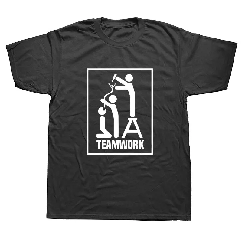 

Summer Fashion Teamwork Funny Drinking Beer Makes Me Awesome Fathers Day T Shirt Men Short Sleeve Cotton Casual T-shirts