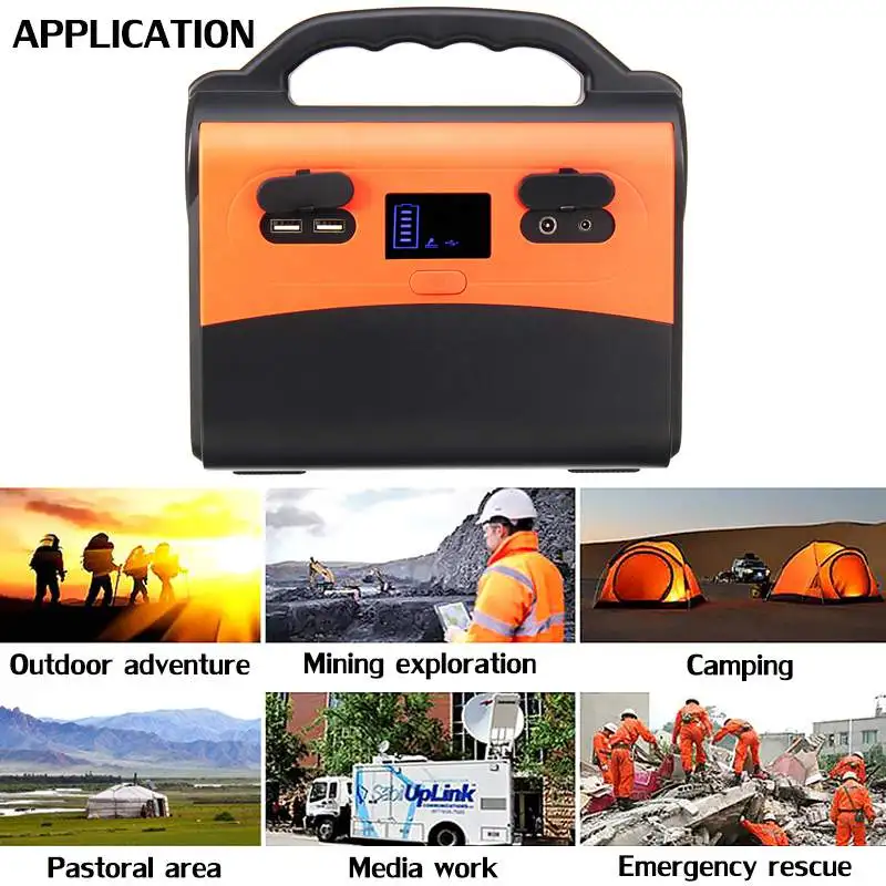 300W Max 46800mAh Inverter Portable Solar Generator Modified sine wave Power Supply USB LCD Display Energy Storage Outdoor
