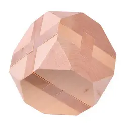 Деревянный Tetrakaidecahedron Блокировка логическая головоломка Burr Пазлы Логические интеллектуальной Сборка игрушки