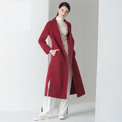 Shuchan Casacos Longos Feminino Abrigos Mujer Invierno 2018 Открыть стежка офисные женские туфли Manteaux Pour Femme зимнее шерстяное теплое пальто