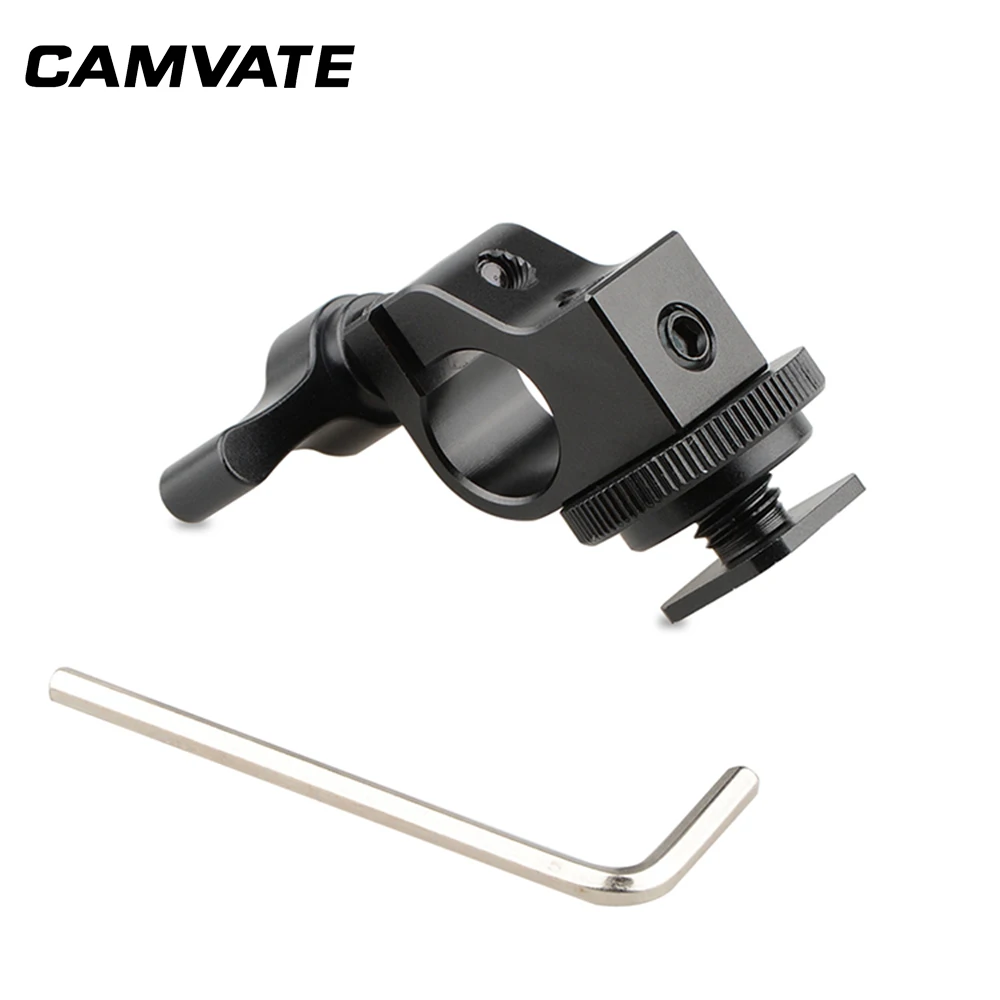 

CAMVATE Hot Cold Shoe Mount w/ 15mm rod clamp for DSLR Camer Rig ER113