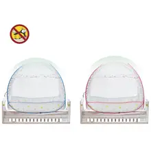 Ger кроватки, детская кроватка выскочить противомоскитная сетка автоматическая машина для наклеивания этикеток двери кроватки плотная сетка от комаров