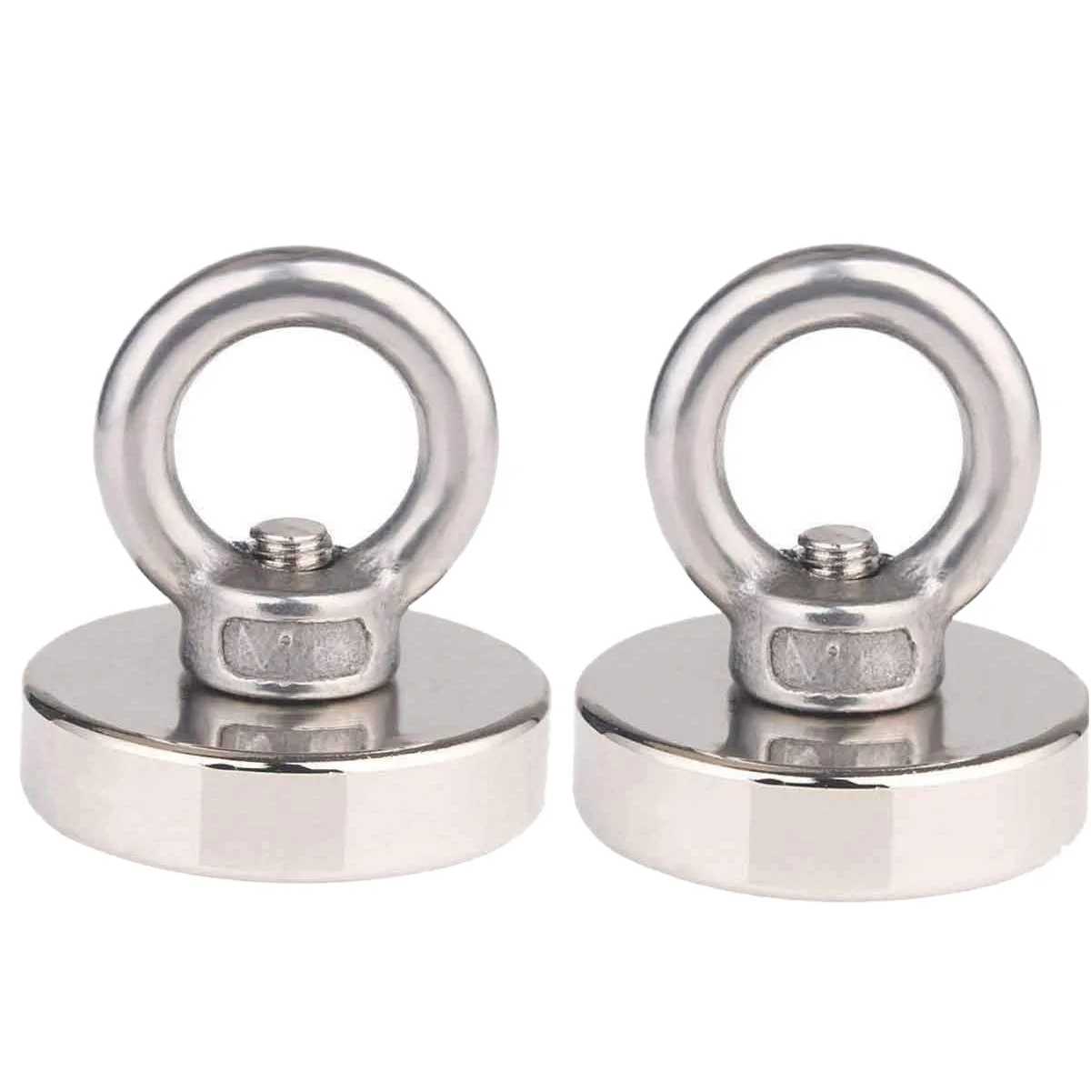 

2Pack 41Kg Pulling Force Strong Rare Earth Magnets Round Neodymium Fishing Magnet Diameter 1.4 Inch (36Mm) Magnetic Hooks For