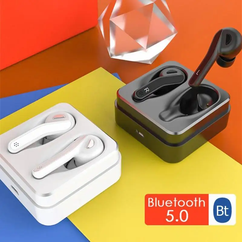 

VODOOL T88 Double Ear HIFI Stereo Music Bluetooth Earphone Headsets Wireless Earbuds Headphone with Charging Box for IOS Android