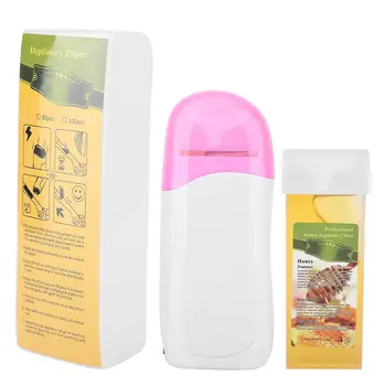 

Wax Depilatory Roller Warmer Heater Machine+ 100pcs Wax Paper+Wax Body Hair Removal Set
