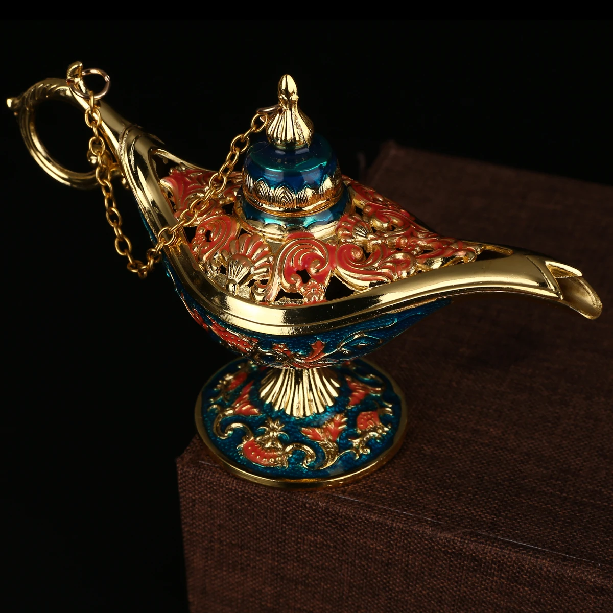 Traditional Aladdin Lamp Magic Lamp Retro Censer Panto Tea Pot Genie Oil Lamp Zinc Alloy For Home Decor Ornaments