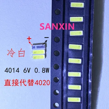 

2000PCS/Lot SMD LED 4014 6V 0.8W Cool White Replace 4020 For TV Backlight Application
