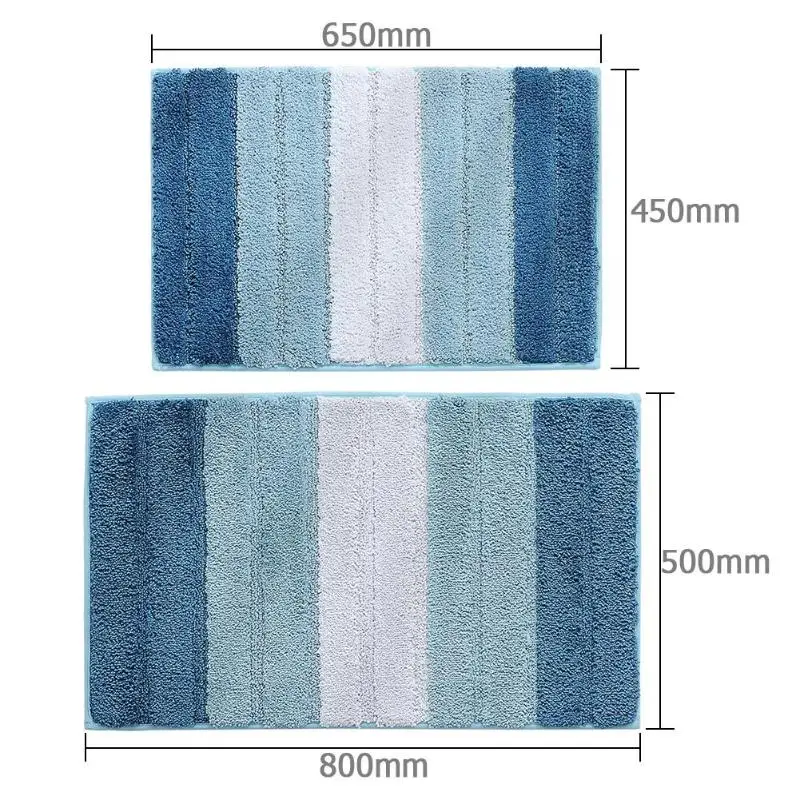 Gradient Color Non-Slip Superfine Fibre Carpet Soft Door Bath Floor Rug Mat for Home Bedroom Living Decoration