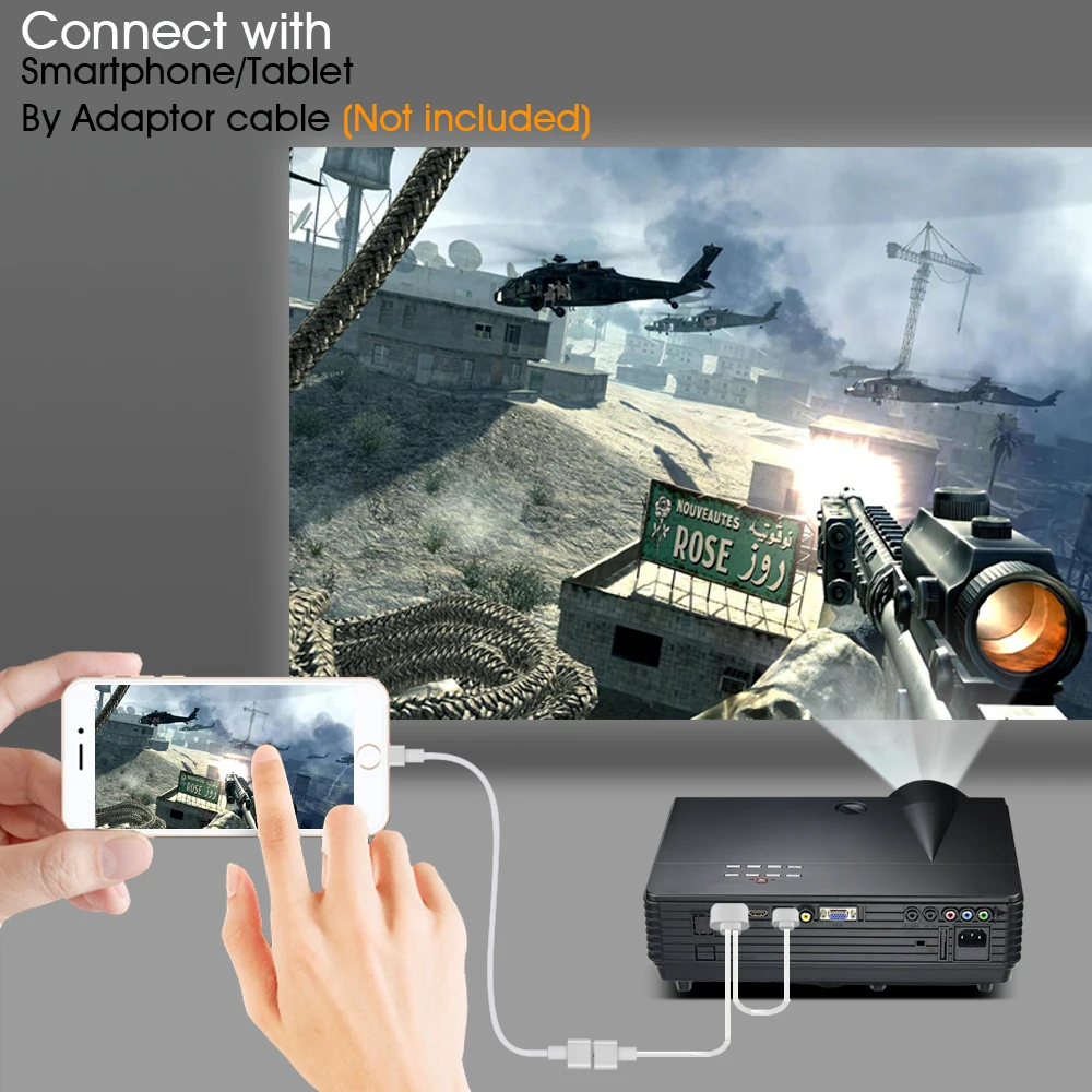 BYINTEK القمر BT96Plus الهولوغرام 200 بوصة LED فيديو HD العارض ل المسرح المنزلي كامل HD 1080 P (اختياري الروبوت 6.0 دعم 4 K)