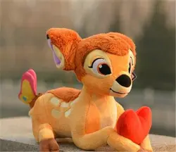 Милые олененок Бэмби животных мягкая плюшевая игрушка кукла с сердцем Kawaii плюшевый олень подарок на день рождения детский подарок