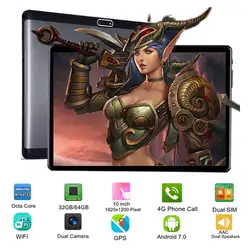 10 дюймов tablet Поддержка Youtube Octa Core 32/6 4G B 3g 4G телефон FDD LTE Android 7,0 Tablet gps WI-FI 1920X1200 ips Pad