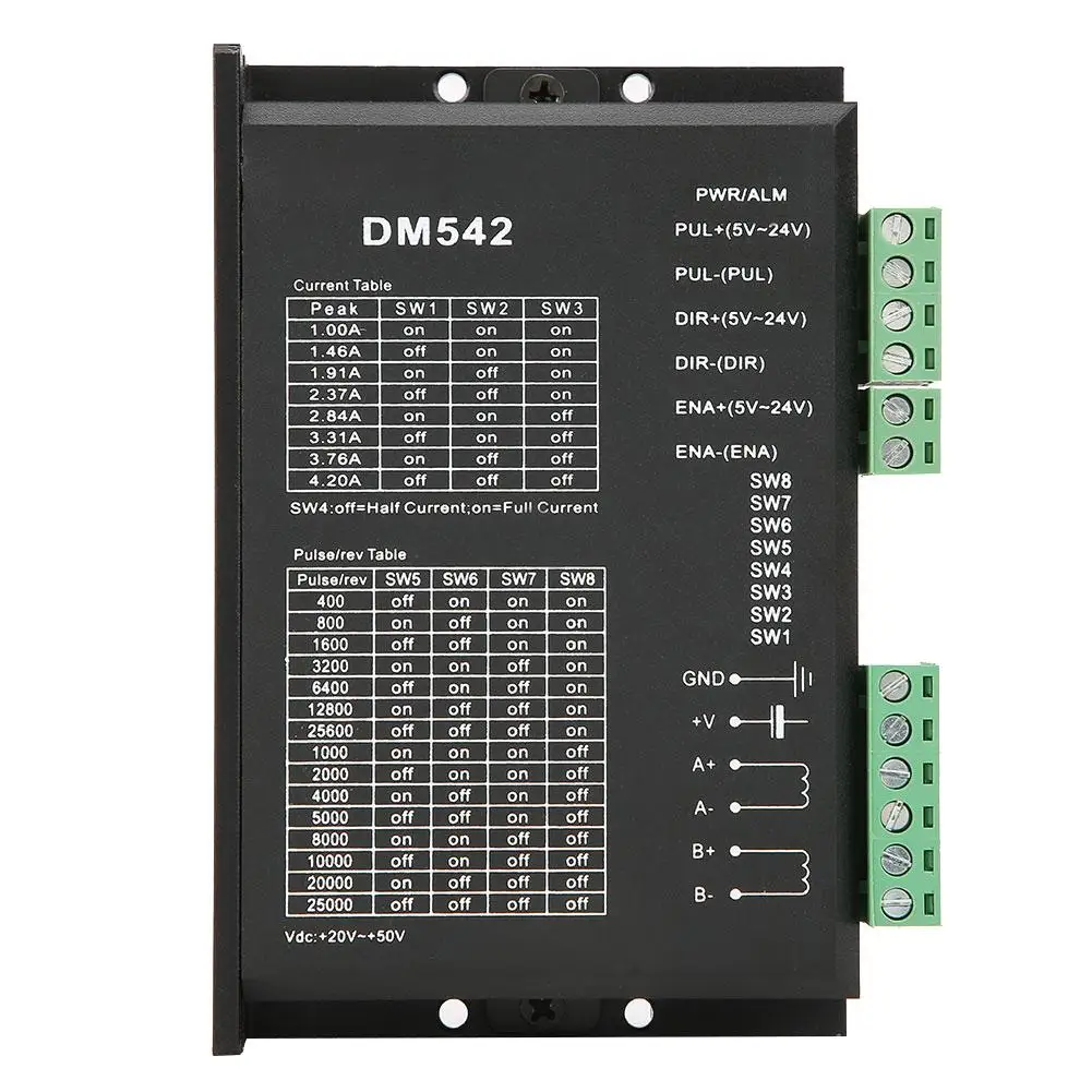 Новый DM542 2 фазный Драйвер шагового двигателя 57/86 серии шаговый двигатель драйвер