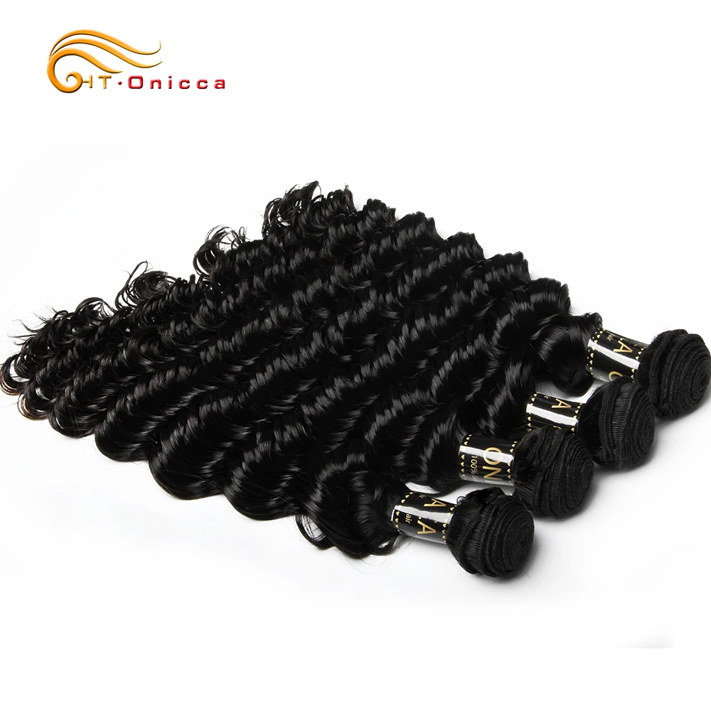 

Peruvian Hair Bundles Deep Wave Human Hair Extensions 1 Bundle 100% Remy Hair Weave 3 and 4 Bundles Natural Color Free Shipping