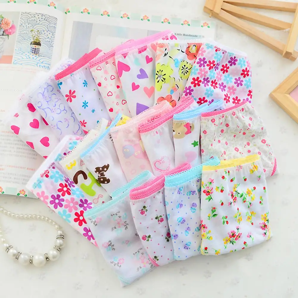 

Kidlove 12PCS/Set Children Girls Underpants Cotton Briefs Cute Cartoon Underwear Panties