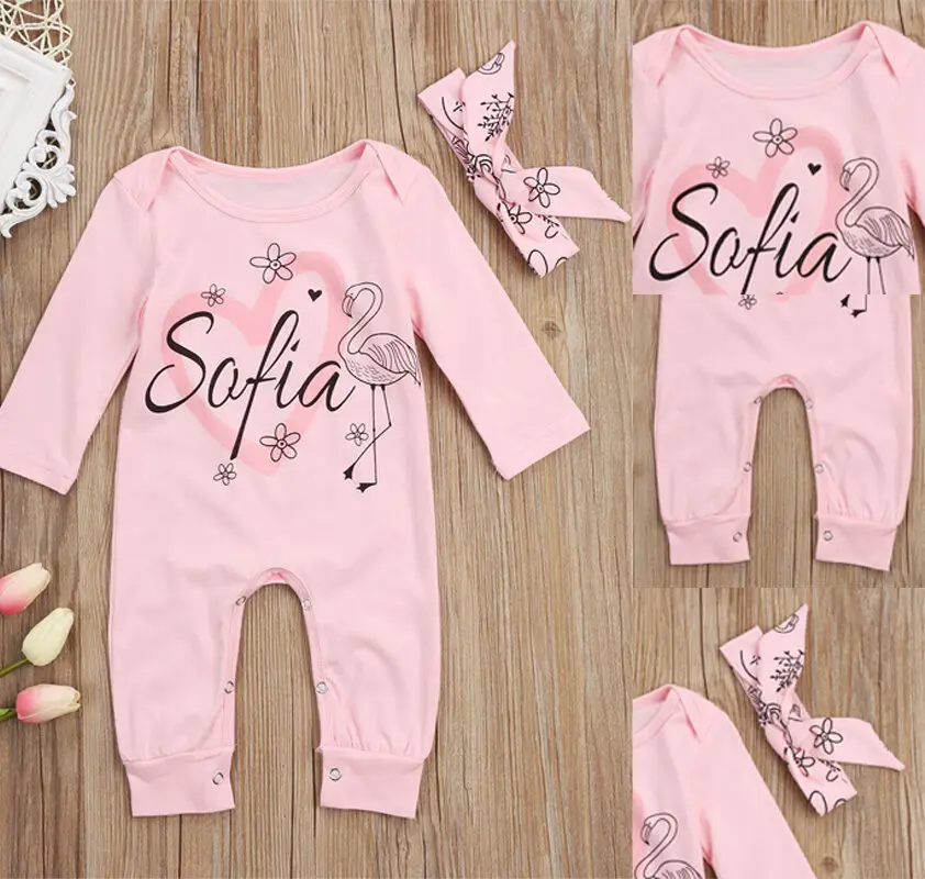 

Pudcoco Girl Jumpsuits 0-24M Toddler Baby Girls Cotton Romper Jumpsuit Headband Outfits Clothes Set
