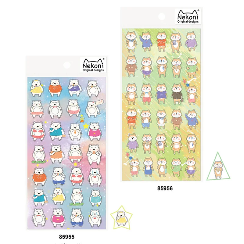 46 шт./кор. милый кот наклейки Kawaii канцелярские пуля журнал для детей DIY дневник в