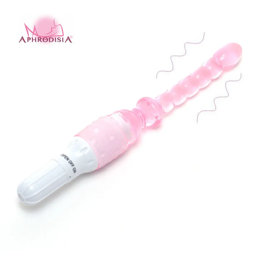 Vibrateur anal en gel à long bâton, perles en silicone, masseur de point G, sex-shop pour adultes, jouets sexuels pour couples_voghion.com