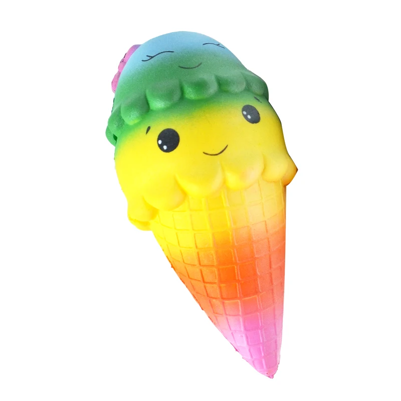 Colorful Kawaii Cute Squishy Ice Cream Scoop Slow Rising Jumbo Food Squishies Cream Relief Stress Squeeze 2
