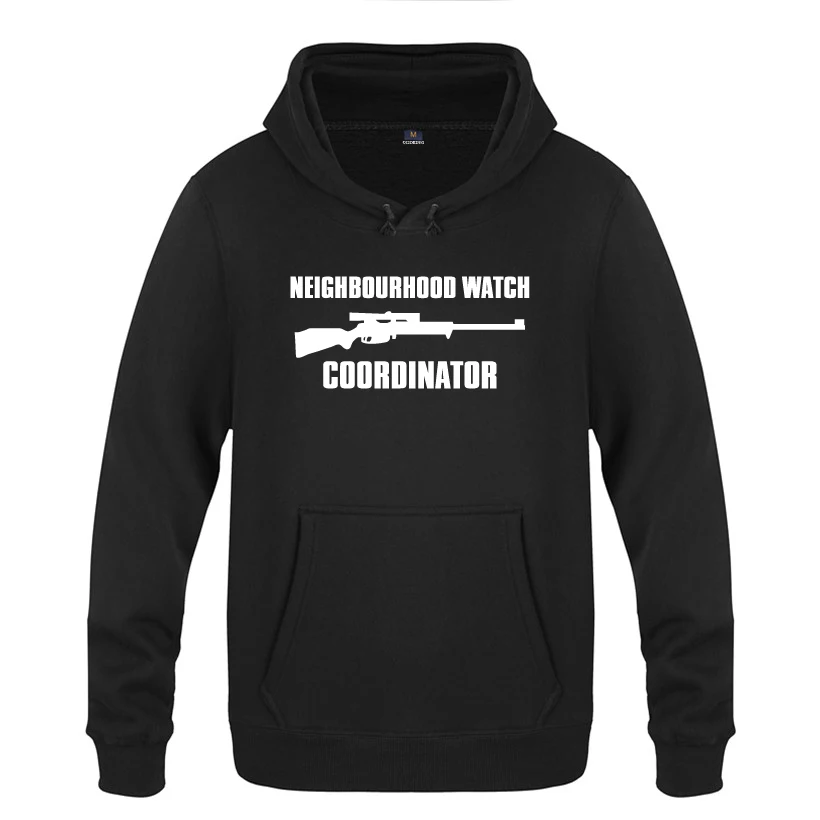 

NEIGHBOURHOOD WATCH COORDINATOR Funny Novelty Sweatshirts Men 2018 Mens Hooded Fleece Pullover Hoodies