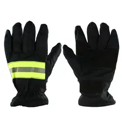 Огнеупорные перчатки износостойкие Нескользящие защитные перчатки черный светоотражающий ремень огнестойкие перчатки для пожарного