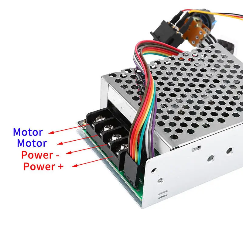 DC 10-55V MAX 60A PWM Motor Speed Controller CW CCW Reversible 12V 24V 36V US