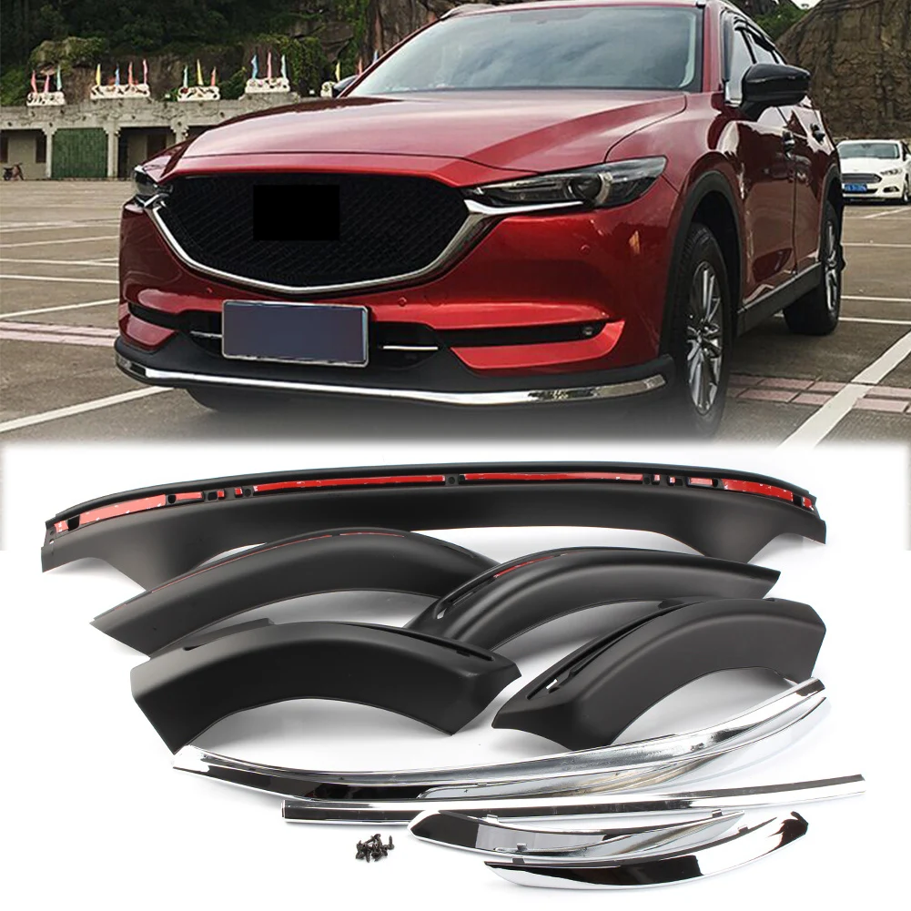  CX-5 Front Rear Bumper Board Guard Skid Plate Bar Protector For Mazda CX5 2017 2018 2019 2PCS Back 