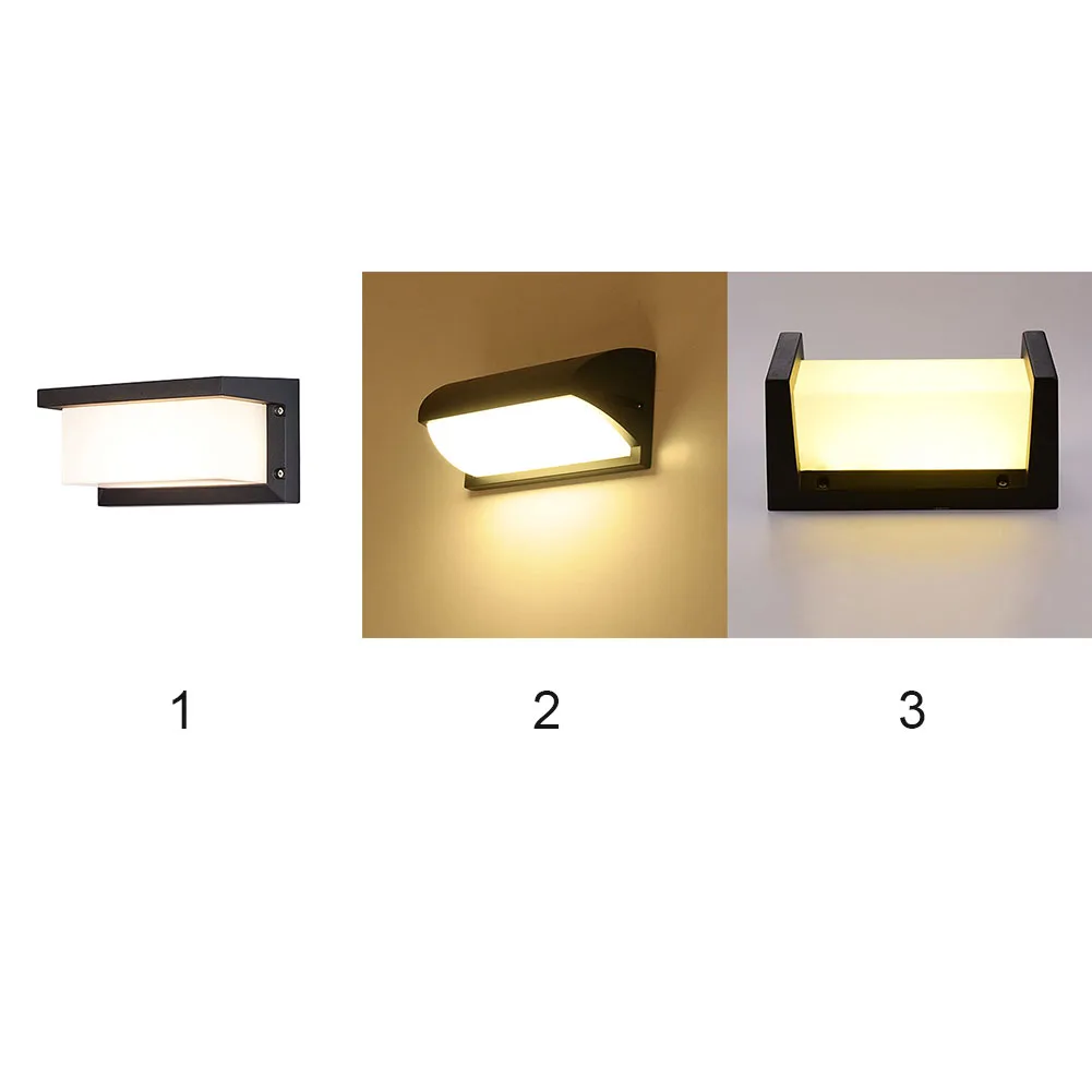 Outdoors Wall Lamp Porch Radar Rectangle Courtyard LED Light Motion Sensor Decorations Modern Simple Garden Waterproof Home Use