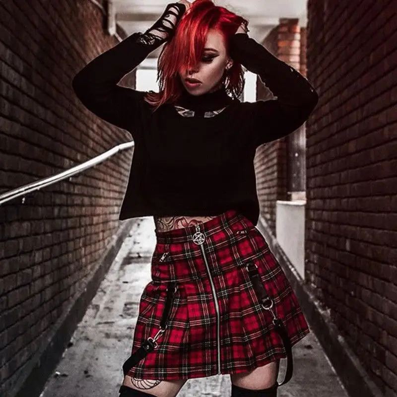 2019 горячая Распродажа Thefound Новая модная женская красная шотландская клетка
