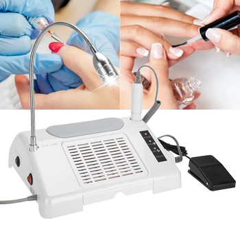 

3 In 1 Multi-functional Manicure Machine LED Lighting Nail Dust Collector Nail Drill Manicure Pedicure Tool with LED Light ec