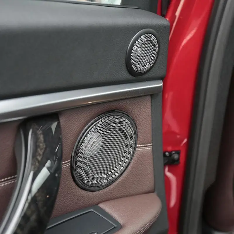 

1 Set Carbon Fiber Door Audio Speaker Cover Trim for BMW 3 Series F30 F34