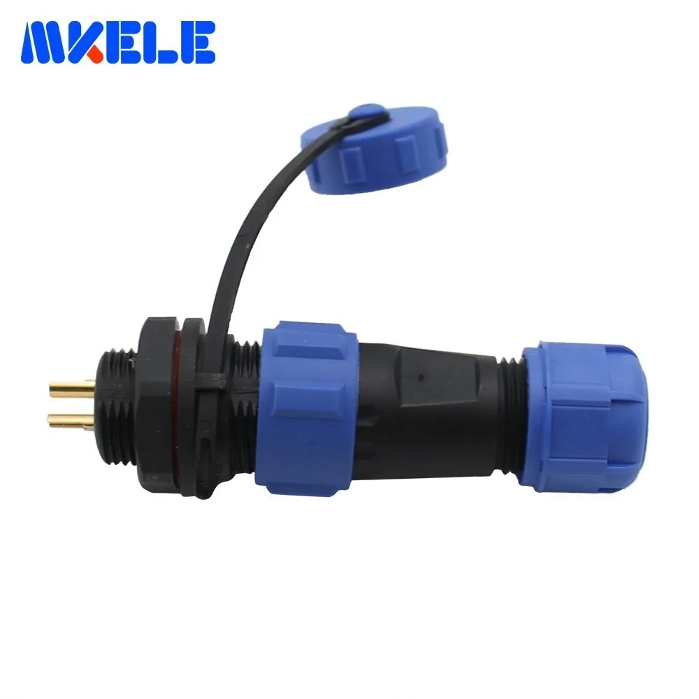 

IP68 Waterproof Aviation Connectors 13MM Rear Nut Connector SP13 2 Pin Aeronautical Plug And Socket