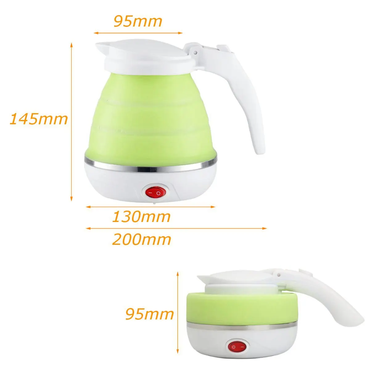 

680W Portable Foldable Electric Kettle Silicone Mini Small Electric Kettles 110-240V Travel Water Boiler Camping Kettles