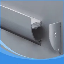 12 шт.-(длина 1 метр) Алюминий светодиодный профиль-No деталя. LA-LP43 настенного монтажа светодиодный профиль подходит для светодиодный ленты шириной до 12 мм