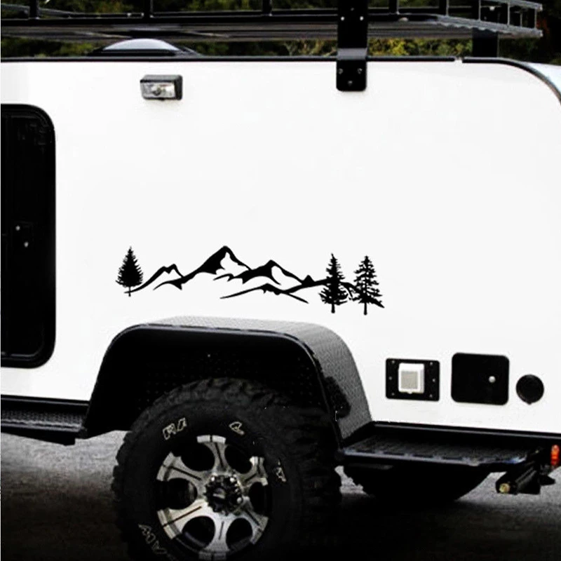 Для внедорожников RV Camper Offroad 1 шт. 100 см черный/белый дерево горный автомобиль