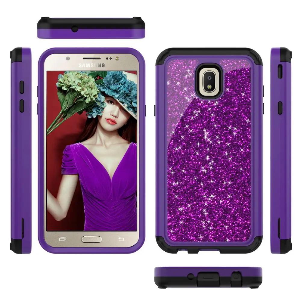 

Glitter Cases for Samsung Galaxy J7 2018 US TPU+PC 3 Layer Back Cover for Samsung Galaxy J7 Refine/ J7 Star Case/ J7 V J7V Case