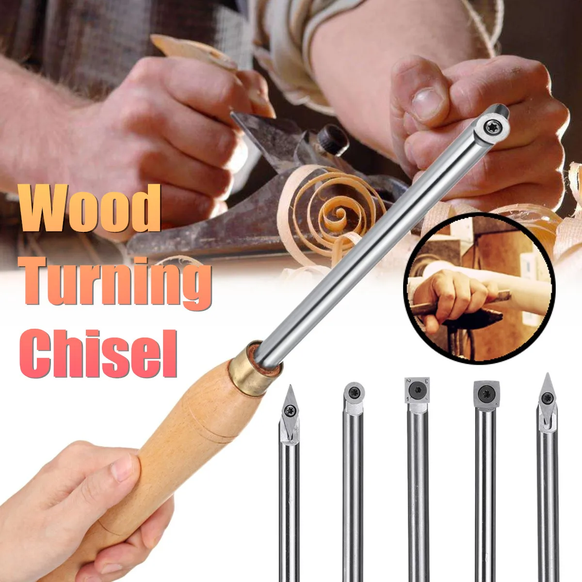 

Wood Turning Chisel Diamond/Radius Edge/Square/Round/Radius Point Diamond Shape Turning Tool