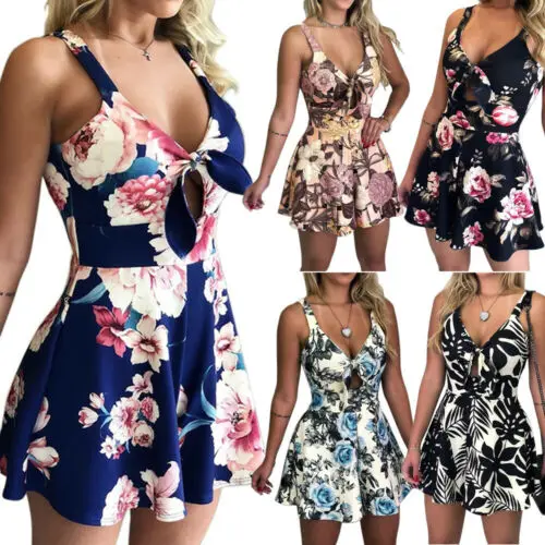 

Fashion Women Sexy Boho Playsuit Jumpsuit Romper Summer Beach Ladies Shorts